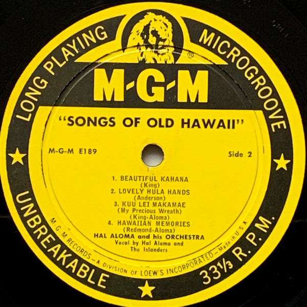 Hal Aloma And His Orchestra – Songs Of Old Hawaii